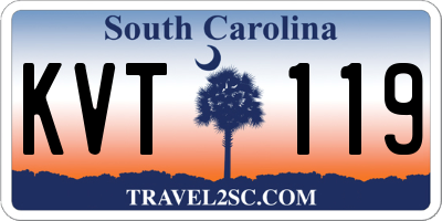 SC license plate KVT119