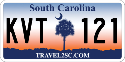 SC license plate KVT121