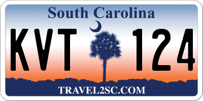 SC license plate KVT124