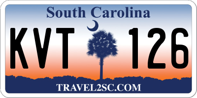 SC license plate KVT126
