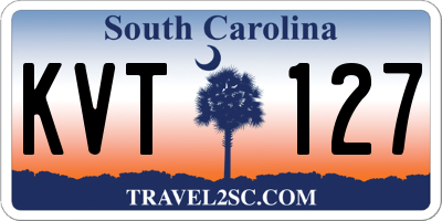 SC license plate KVT127