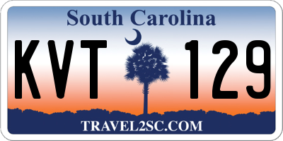 SC license plate KVT129