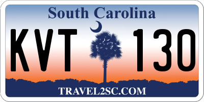 SC license plate KVT130