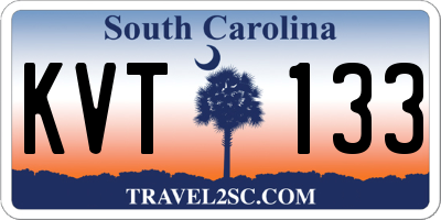 SC license plate KVT133
