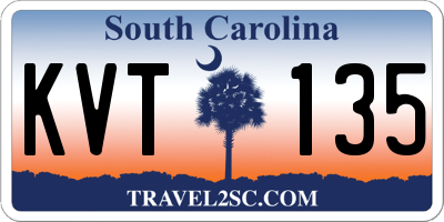 SC license plate KVT135