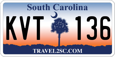 SC license plate KVT136