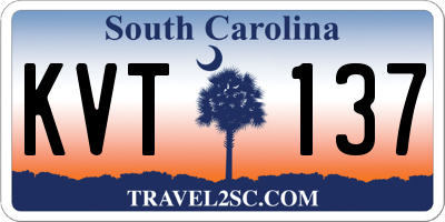 SC license plate KVT137