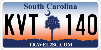 SC license plate KVT140