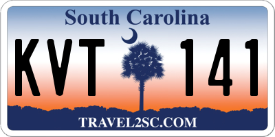 SC license plate KVT141