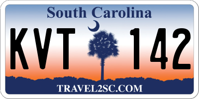 SC license plate KVT142