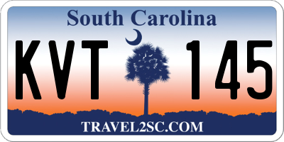 SC license plate KVT145