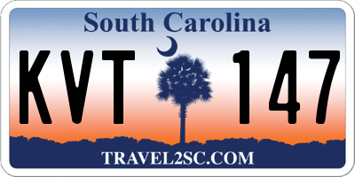 SC license plate KVT147