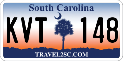 SC license plate KVT148