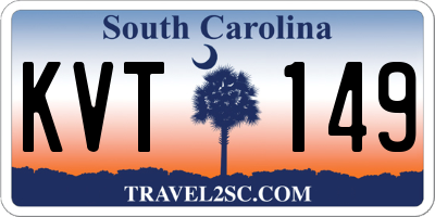 SC license plate KVT149