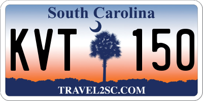 SC license plate KVT150