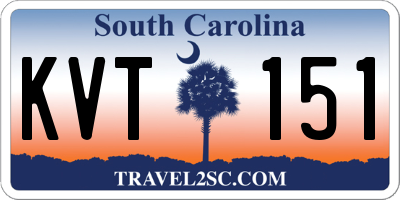 SC license plate KVT151