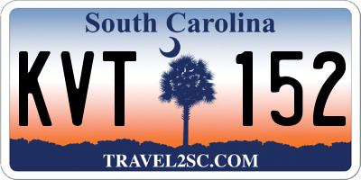 SC license plate KVT152
