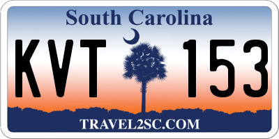 SC license plate KVT153