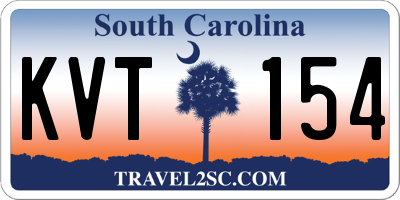 SC license plate KVT154