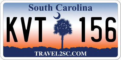 SC license plate KVT156