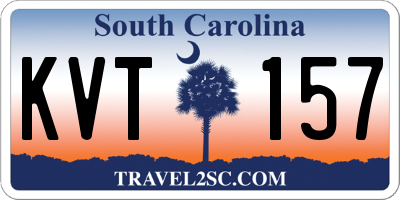 SC license plate KVT157