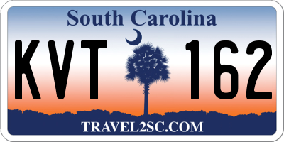 SC license plate KVT162