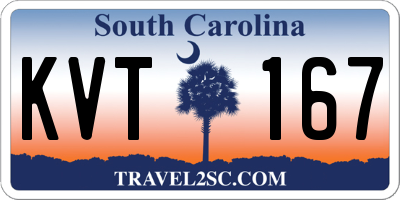 SC license plate KVT167