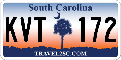 SC license plate KVT172