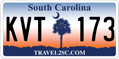 SC license plate KVT173