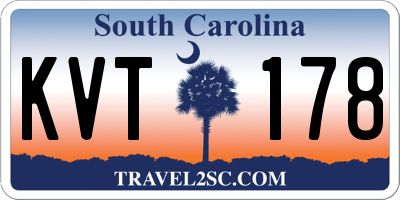SC license plate KVT178