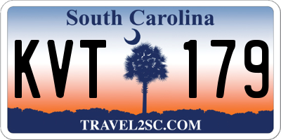 SC license plate KVT179