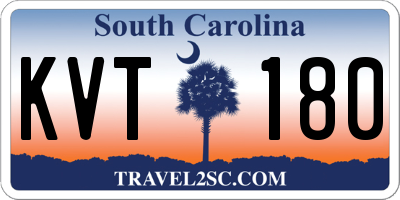 SC license plate KVT180