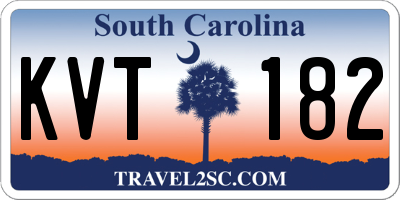 SC license plate KVT182