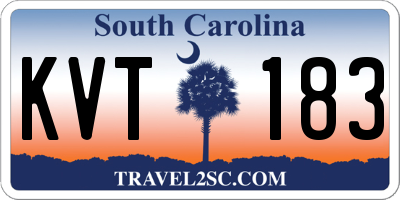 SC license plate KVT183