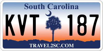 SC license plate KVT187