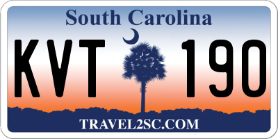 SC license plate KVT190