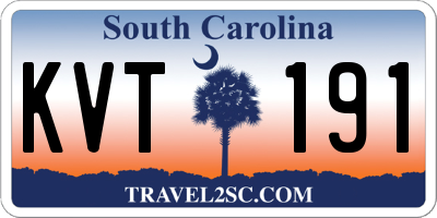 SC license plate KVT191