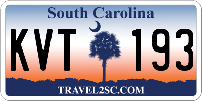SC license plate KVT193