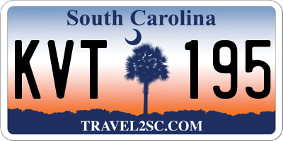 SC license plate KVT195