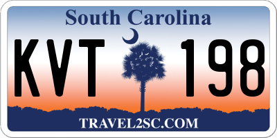 SC license plate KVT198