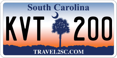 SC license plate KVT200