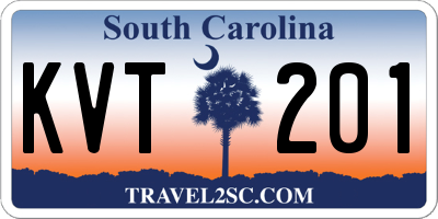 SC license plate KVT201