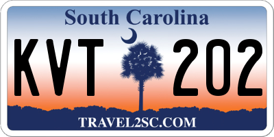SC license plate KVT202