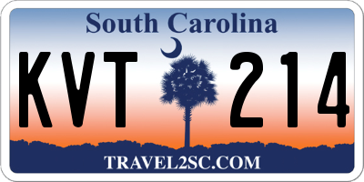 SC license plate KVT214