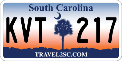 SC license plate KVT217
