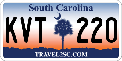 SC license plate KVT220