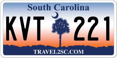 SC license plate KVT221