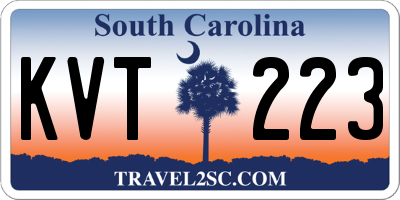 SC license plate KVT223