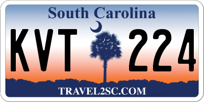 SC license plate KVT224