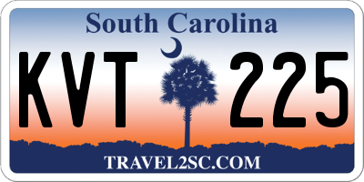 SC license plate KVT225